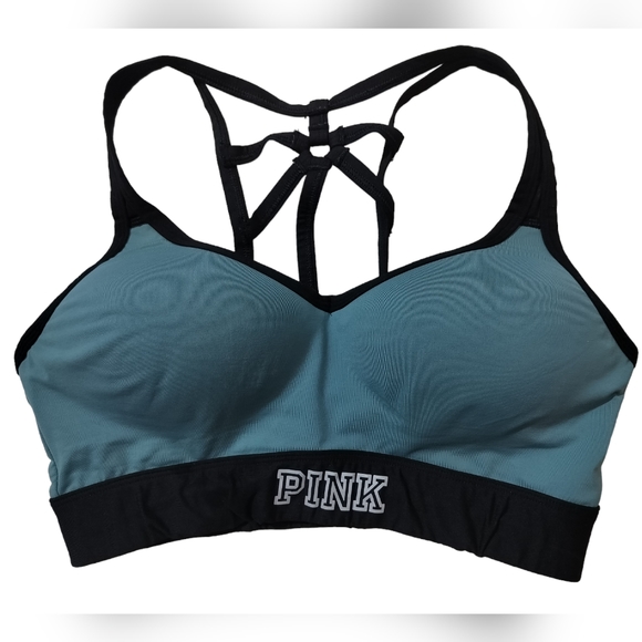 PINK Victoria's Secret Other - Pink Victoria's secret ultimate push-up sports bra teal size M strappy back